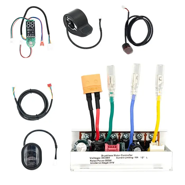 Ensemble de contrôleurs 36V 500W avec affichage LED et accélérateur pour Xiaomi pour M365 conçu pour