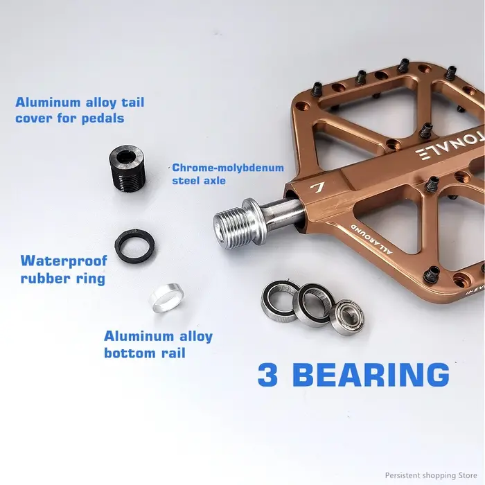 2025 nouveaux pédales de VTT ultra-légères CNC en alliage d'aluminium poli 3