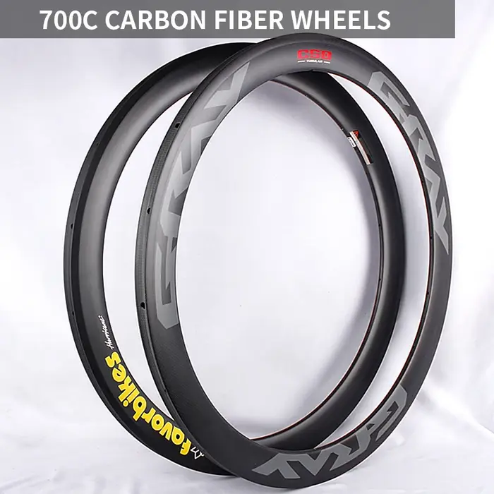Jantes de vélo en fibre de carbone 700C