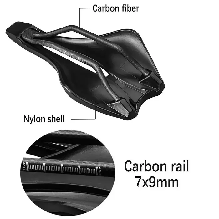 Selle ultralégère en carbone pour vélo de route et VTT