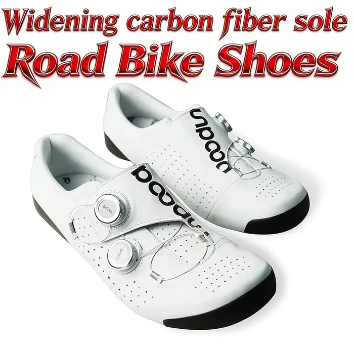 Chaussures de cyclisme sur route pour hommes avec semelle élargie