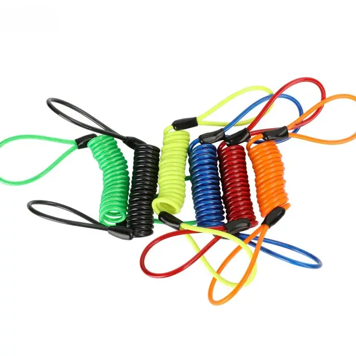 Verrou de disque de frein pour moto, 120CM, câble de rappel pour Scooter, sac de corde à ressort de vélo, câble antivol, Protection, serrures d'alarme