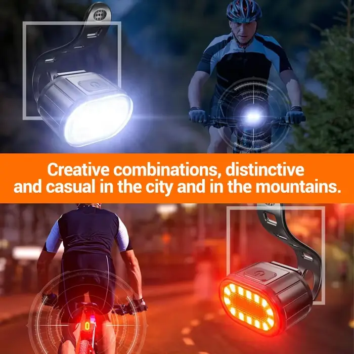 Heinast éclairage de vélo feux avant et arrière lampe
