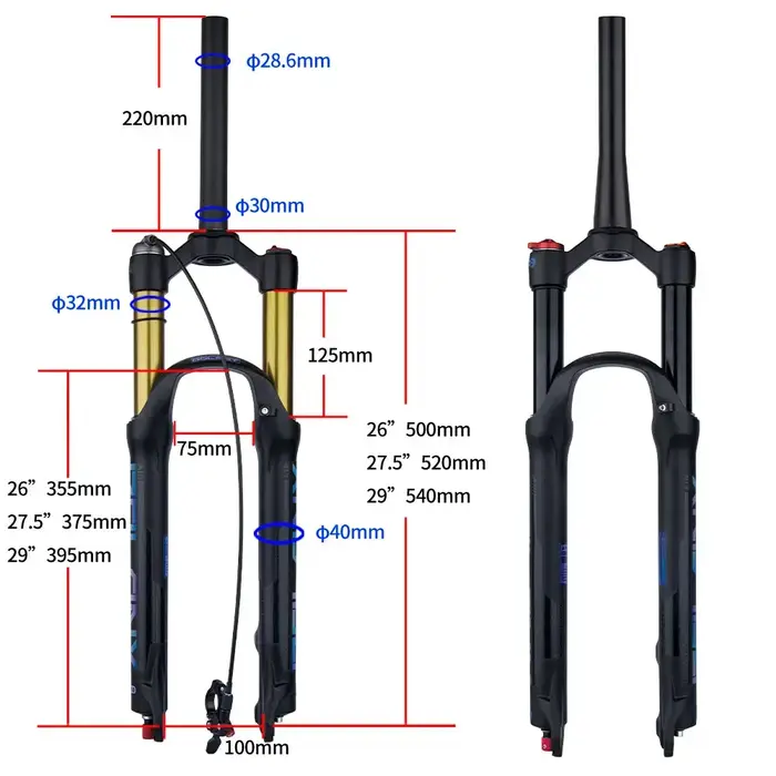 Fourche de Suspension pour VTT