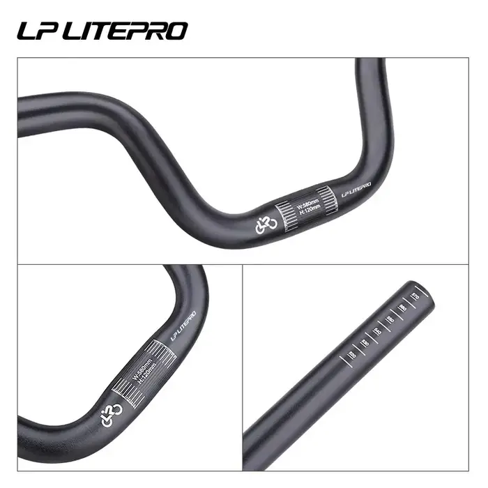 Guidon de vélo pliant de 58CM de diamètre 25.4MM
