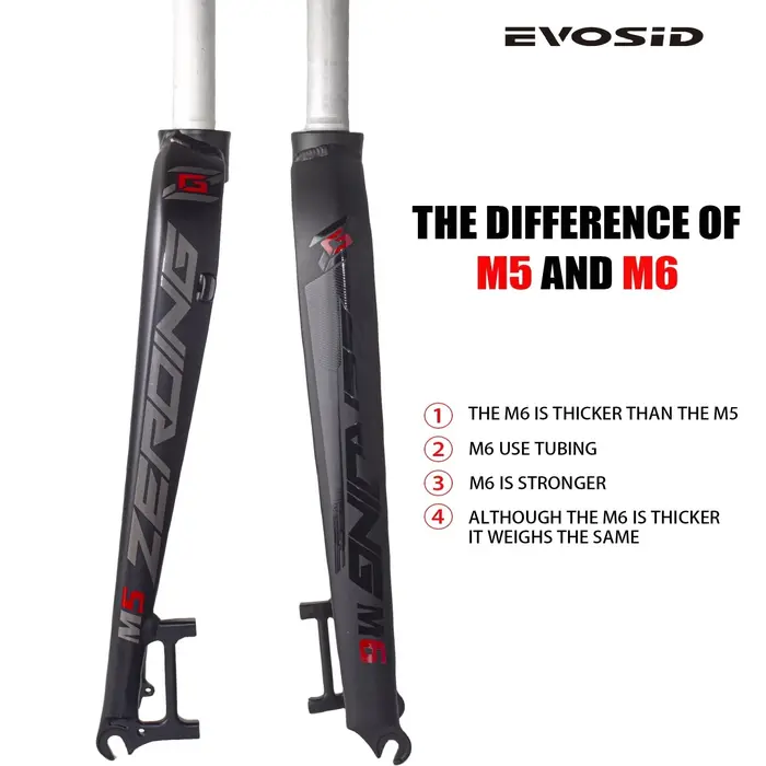 Fourche avant de vélo de montagne EVOSID M5 en alliage d'aluminium 7005 ultra-légère pour roues 26 27.5 29 pouces avec frein à disque