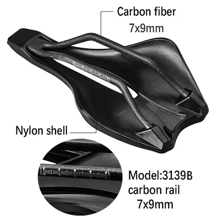 Elitaone selle de vélo sur Rail en carbone 130g léger 245x139mm