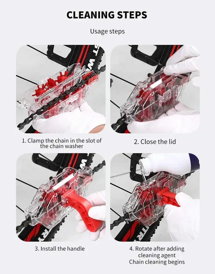 Nettoyeur de chaîne de vélo panoramique
