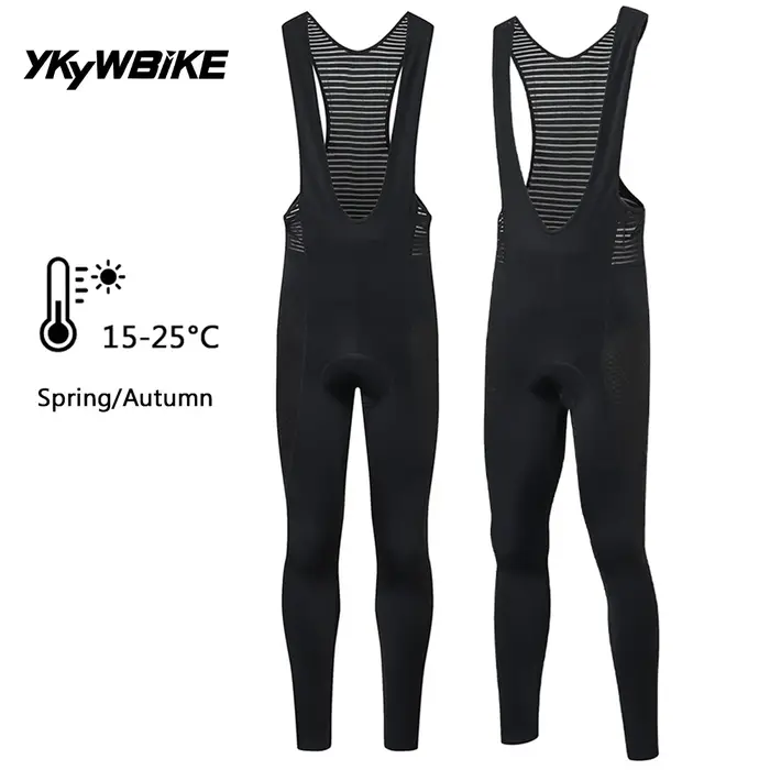 YKYWBIKE-Pantalon à bretelles de cyclisme pour homme, Pro Bike, Long Cool, Respirant, Ride fjQuick D