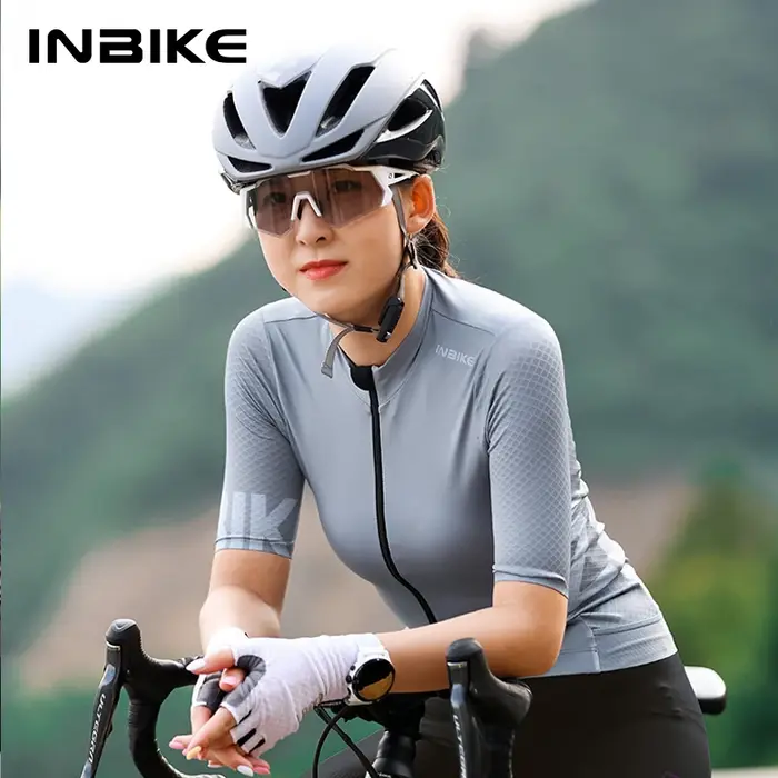 INBIKE été femmes à manches courtes maillot de cyclisme séchage rapide vtt haut vélo chemises d'équitation