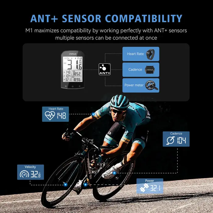 Ordinateur de vélo GPS CYCPLUS M1