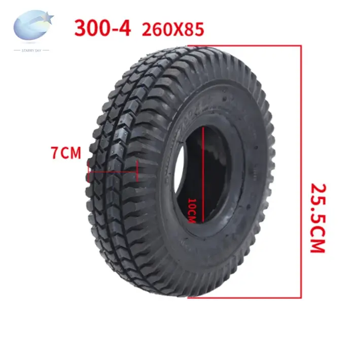 2pack 3.00-4 260x85 utilitaire Dolly main camion pneu pour rasoir E300