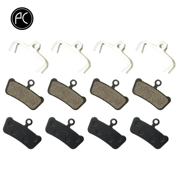 PCycling 4 paires de plaquettes de frein à disque de vélo pour Guide SRAM RSC/RS/R Avid XO E7 E9 Trail 4 Pistions vtt