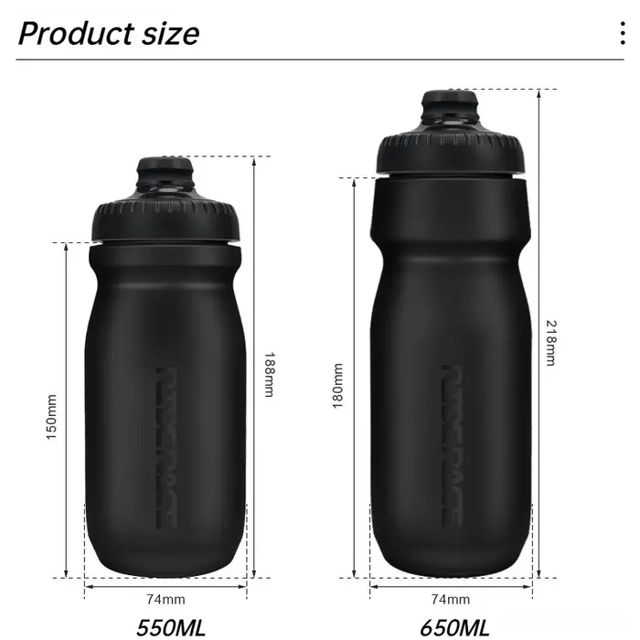 Bouteille d'eau pour vélo 550/650 ml