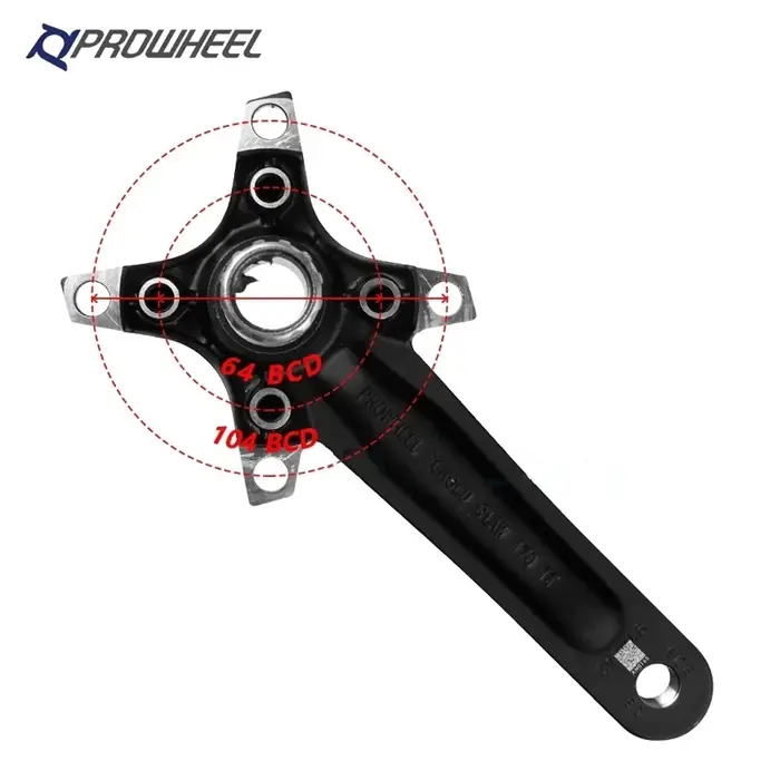 Prowheel-Pédalier Hollowtech VTT, Manivelle commencerBCD, 170mm, 175mm, Vélo Intégré, 32 T, 34 T, 36
