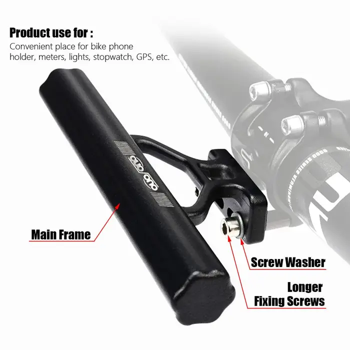 OUO support d'extension de guidon de vélo ultraléger en alliage d'aluminium, accessoire de cyclisme