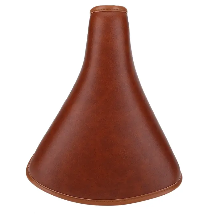 Selle de vélo vintage en cuir PU, résistance aux chocs, rivets marron confortables, siège de vélo ad