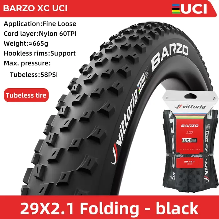 Vittoria Barzo / Mezcal pneu Tubeless de vélo 29x 2.1 / 2.25 / 2.35