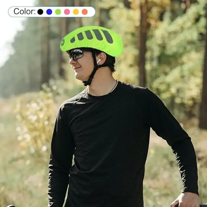Couverture de casque de vélo à bande réfléchissante