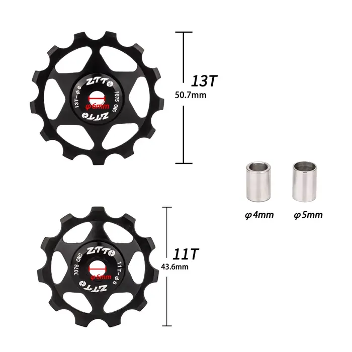 ZTTO – dérailleur arrière de vélo vtt, roue Jockey 11T 13T, poulie à roulement en acier AL7075 CNC, 