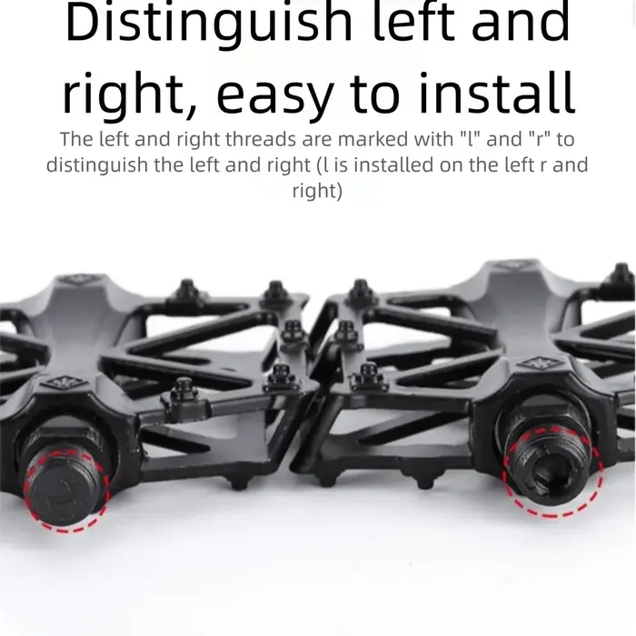 1 paire de pédales de vélo à double roulement en alliage d'aluminium