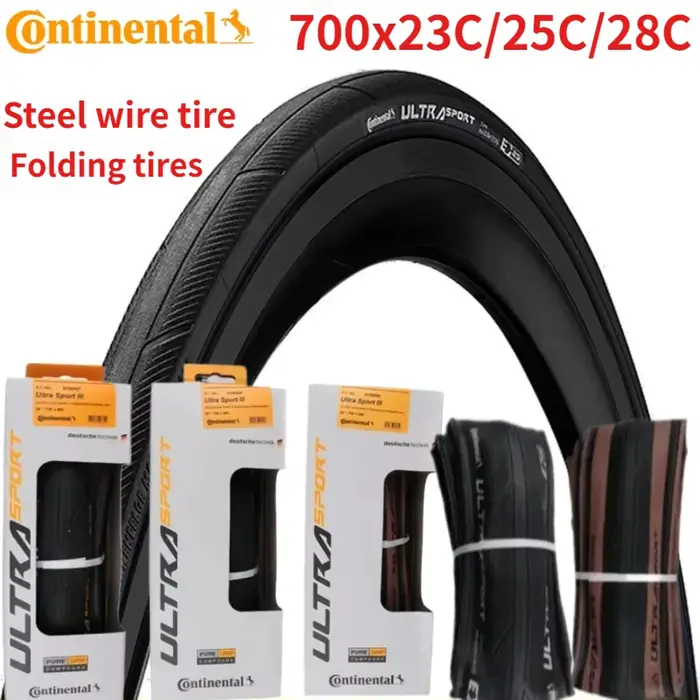 Pneus de vélo de route Continental ULTRA SPORT III fil d'acier pour vélo de course GRAND SPORT 700x23C 25C 28C avec 15 coloris disponibles