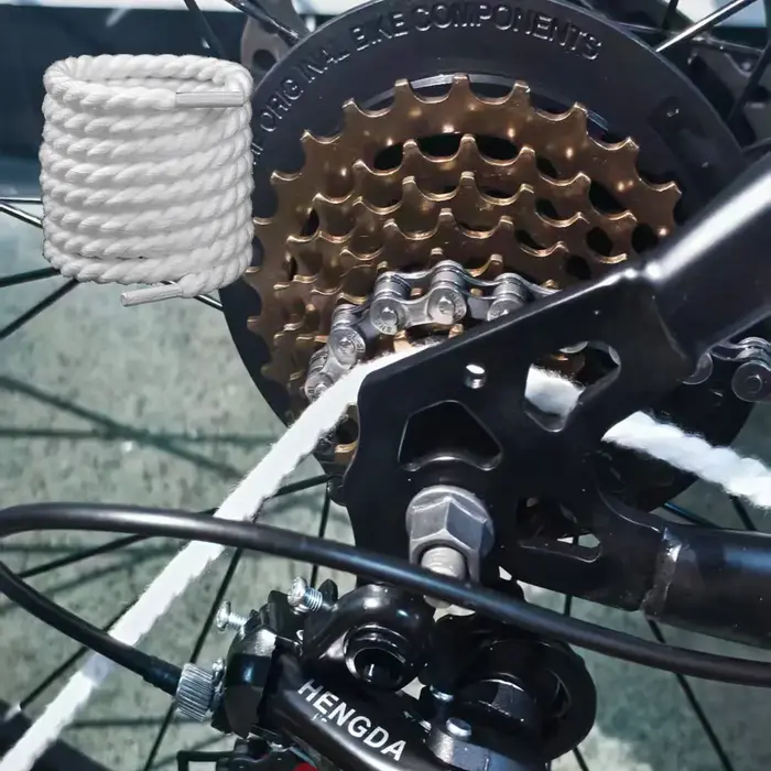 Cordon de nettoyage spécial pour cassette de vélo en coton et fil pour chaîne et engrenages entretien transmission vélo roue guide et volant