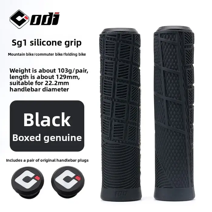 Poignées de vélo en silicone Odi gris orange marron rose violet 22 mm, poignées à verrouillage, légè