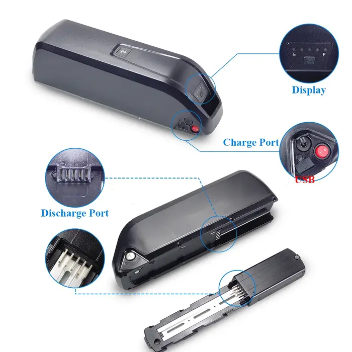 Boîtier de batterie Hailong pour vélo électrique 48V 13S4P 13S5P 13S6P