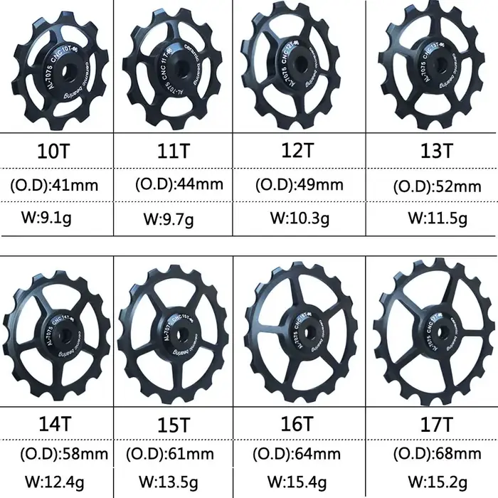 10T 11T 12T 13T 14T 15T 16T 17T vtt vélo de route dérailleur arrière poulie rouleau roulement en cér