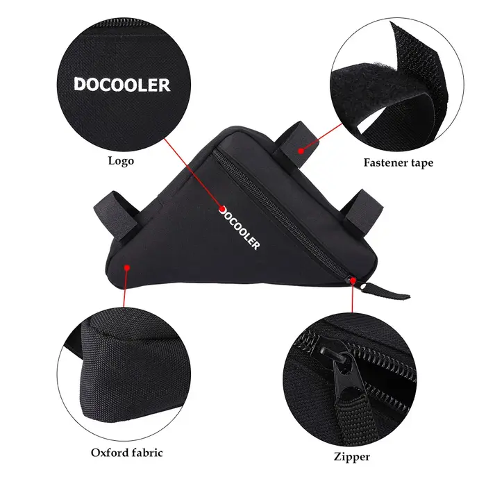 Sac de vélo triangulaire vtt, pochette de cadre de Tube de selle avant de vélo, sac de rangement d'o
