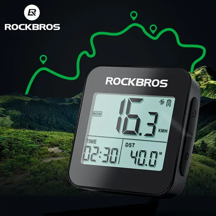 ROCKBROS-Ordinateur de vélo GPS, compteur de vitesse, vélo de route, VTT, IPX6, étanche, sans fil, c