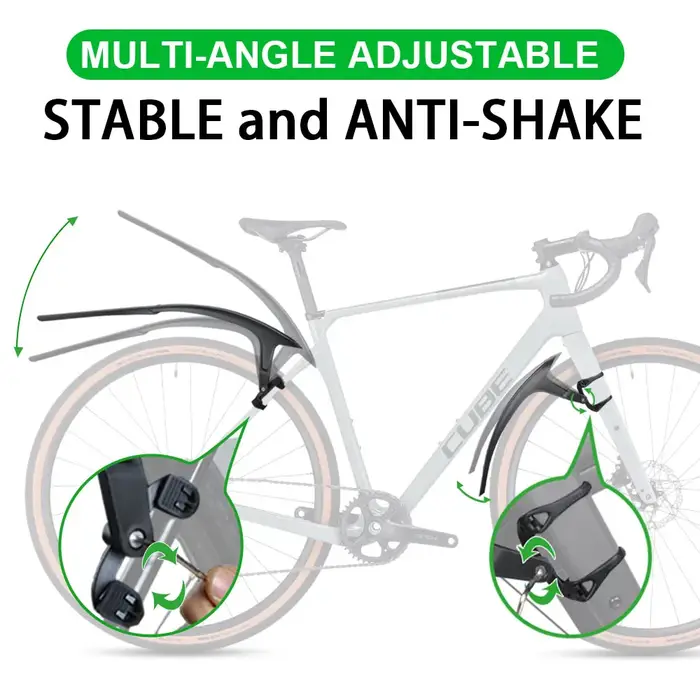 Garde-boue universel réglable et facile à installer pour vélo de route