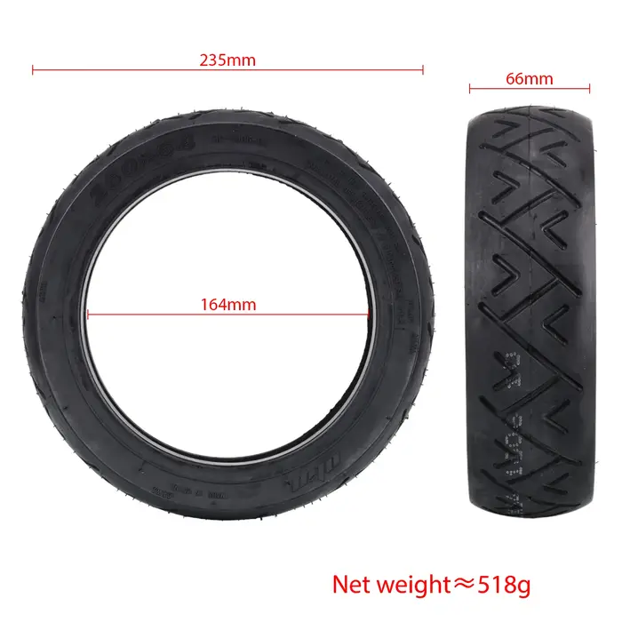 Pneu tubeless Ulip City Road 250*64 pour trottinette électrique Xiaomi 4 Ultra 4 Lite 10 pouces 250x64
