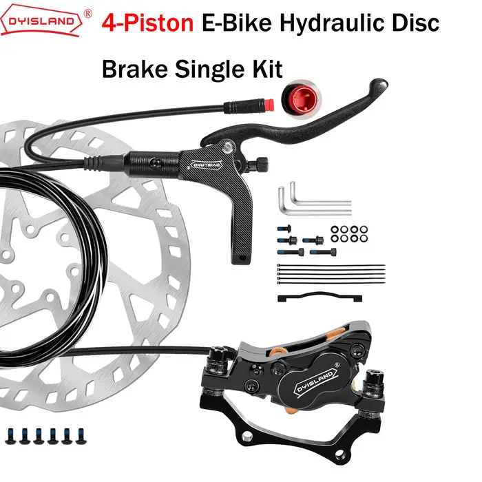 DYISLAND 4 pistons e-bike frein à disque hydraulique arrière droit ensemble unique ou avant gauche