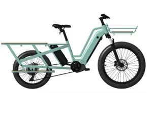 Vélo cargo électrique pliable sans balais, cadre en alliage d'aluminium, pneus larges, freins à disq