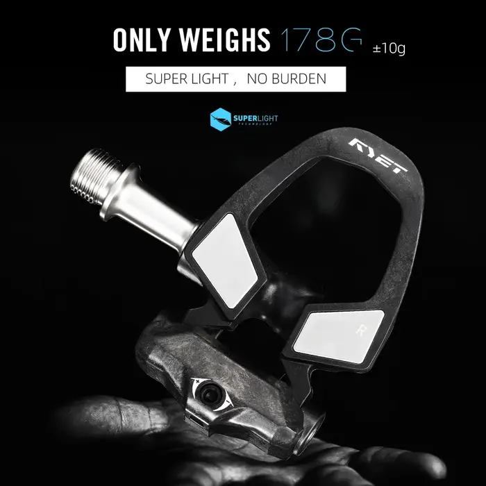 Pédales de vélo de route à clipser en carbone RYET 178g