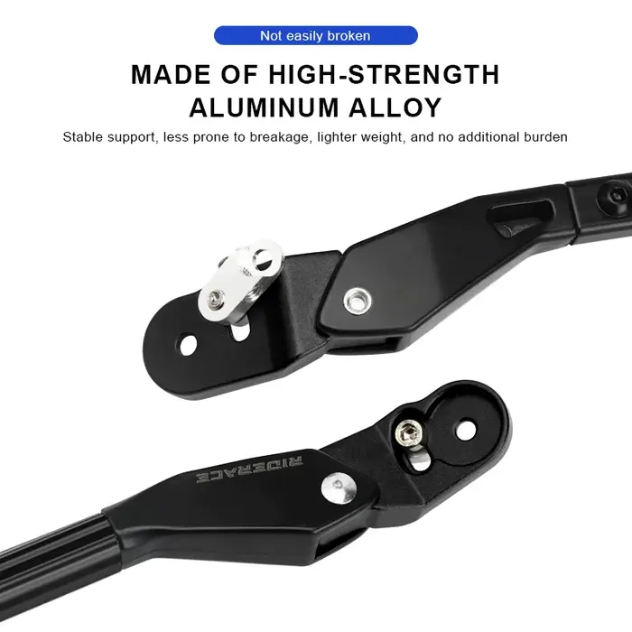 RIDERACE béquille de vélo réglable pour vtt VTT séjour en alliage d'aluminium support de stationnement arrière latéral