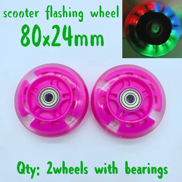 Roue de Scooter led clignotant, matériau PU 120x30mm 80x24mm, 2 roues/lot