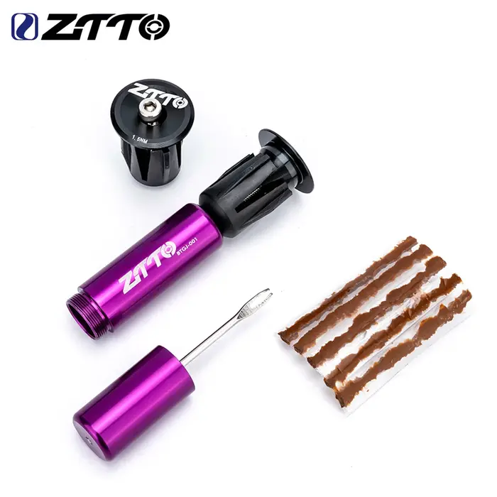 Kit de réparation rapide de pneus sans chambre à air ZTTO bouchons de corde pour vélo de route et VTT en coloris beige brun ou gris