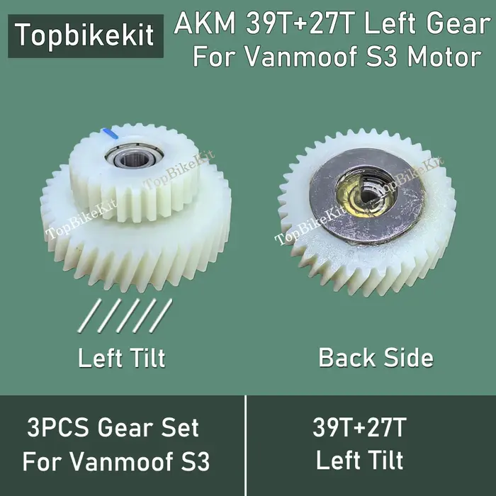 Ebike 3 pièces AKM ensemble d'engrenages 39T 27T inclinaison gauche pour Vanmoof S3 moteur remplacement