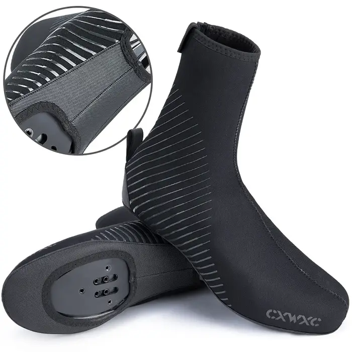 Couvre-chaussures de cyclisme d'hiver chauds pour hommes et femmes, couvre-chaussures de vélo imperm