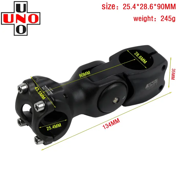 Potence réglable pour vélo de route et VTT, pièce détachée pour bicyclette, 25.4/ 31.8mm, 90-130mm
