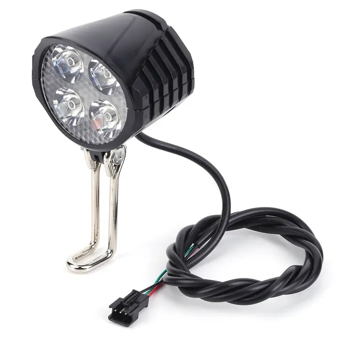Enquêter avant LED pour scooter électrique, haute luminosité, lumière de sauna avec klaxon, économie d'énergie, installation facile, accessoires de cyclisme, 48V