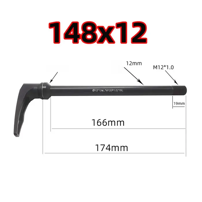 Levier d'essieu traversant pour vélo BMC CUBE en alliage d'aluminium noir pour Boost 1X100/142/148x12mm