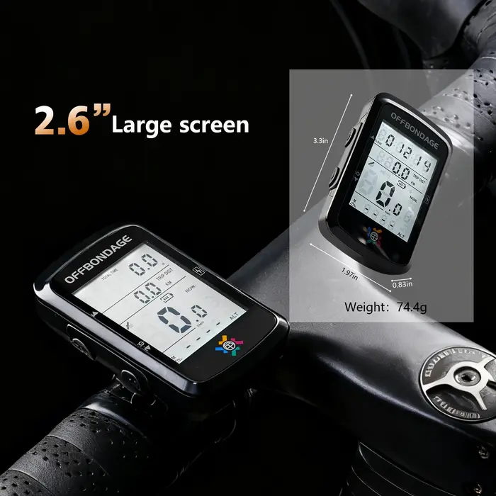 OFFBONDAGE GPS ordinateur de vélo 2.6 pouces compteur kilométrique de cyclisme