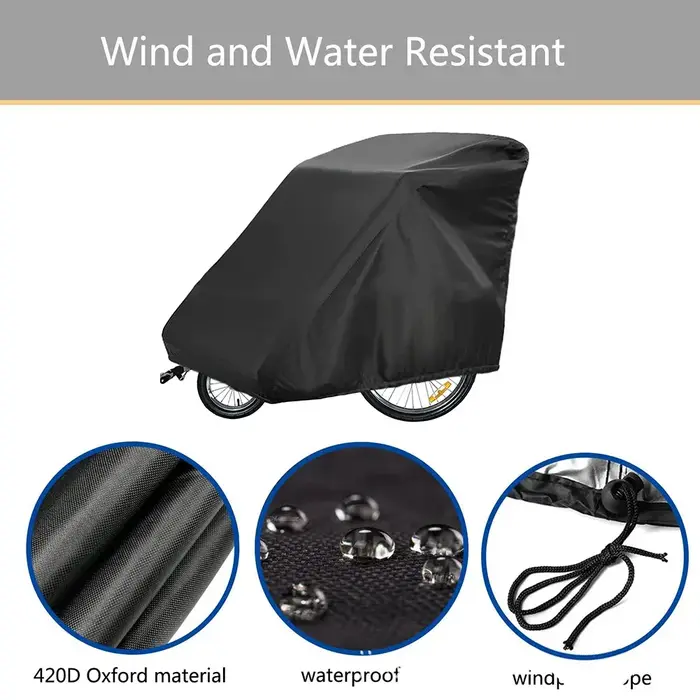 Juste de protection imperméable pour remorque de vélo, housse de rangement pour chariot enfant, double ou simple, revêtement PU, 84x140x99cm, nouveau
