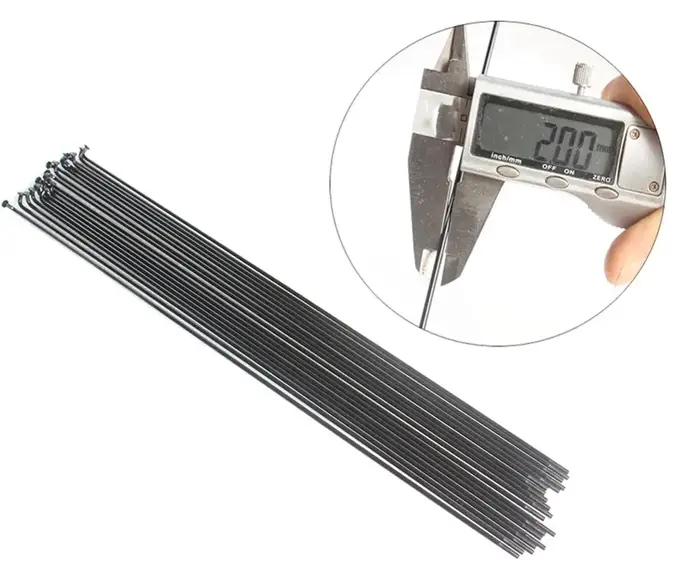 Rayons de roue de vélo en acier, 36 pièces, 14G J Bend, 253mm-294mm
