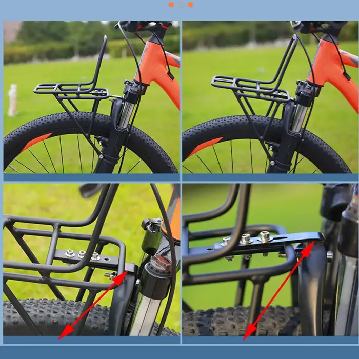 Porte-bagages avant de vélo en alliage d'aluminium pour VTT et vélo de route