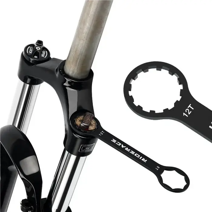 RIDERACE clé de fourche avant de vélo clé VTT outil d'installation de retrait de capuchon de Suspension pour Suntour XCM XCR XCT RST